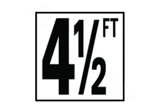 Top view of NPT DM51-2045 5 inch depth marker for pools