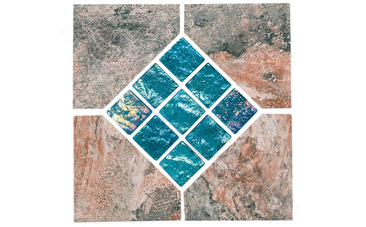 NPT Gemstone Emerald Deco Tile with Iridescent Finish