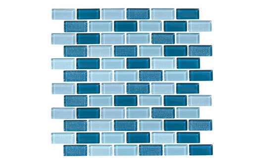 Front view of Orion Ocean 1x2 pool tile