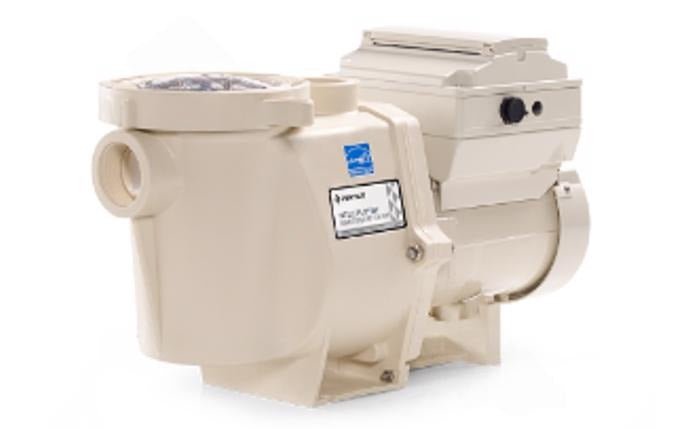 Front view of Pentair IntelliFlo VS variable speed pool pump showing modern design