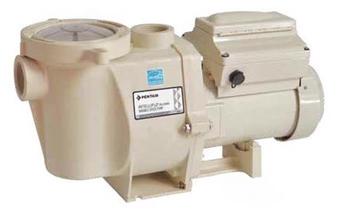 Pentair IntelliFlo VS+SVRS 3HP Variable Speed Pool Pump front view showing white housing and control panel