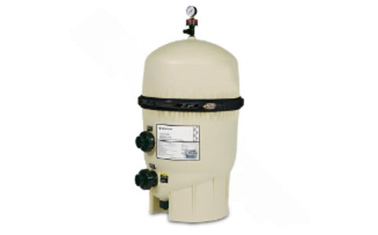 Pentair Quad DE Cartridge Style Pool Filter main product image showing almond-colored tank
