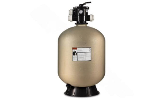 Pentair Sand Dollar SD40 19-inch pool sand filter front view with almond color finish