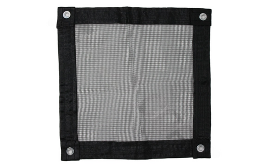 Installed leaf guard on an above-ground pool