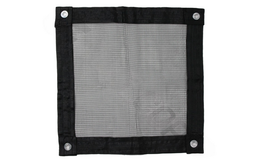 Installed leaf guard on an above-ground pool