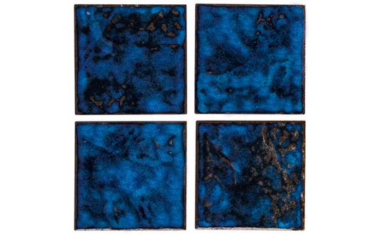 Poolside decor enhanced with NPT Royal Blue lantern tiles