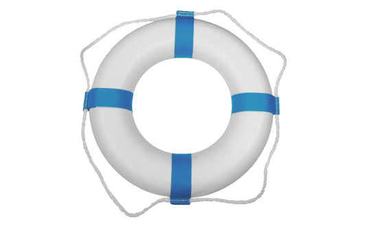 20" decorative pool ring buoy in blue and white