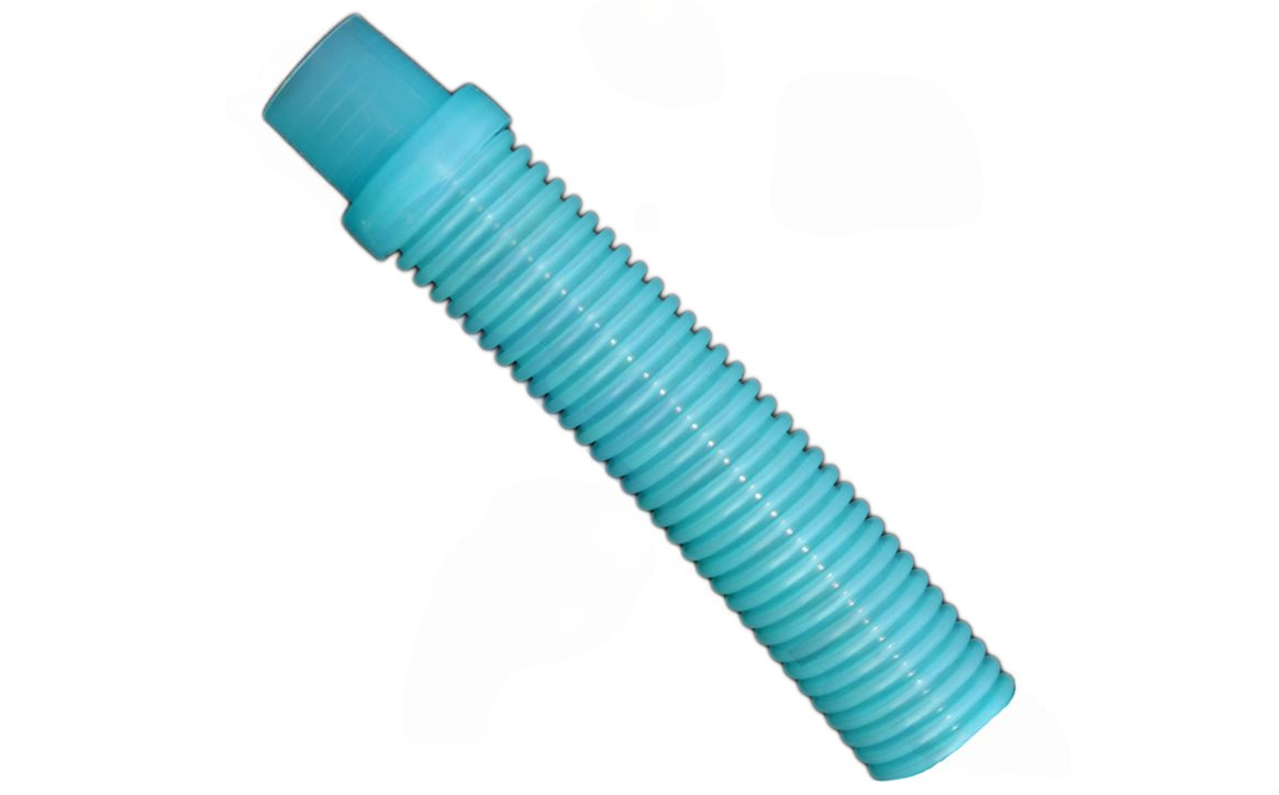Close-up of PoolStyle PS480 blue suction hose.