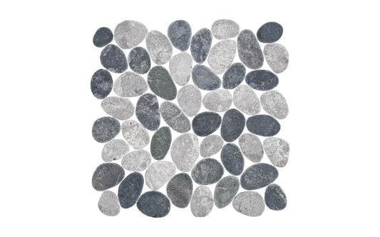 Full sheet of River Rocks Mixed Gray tile