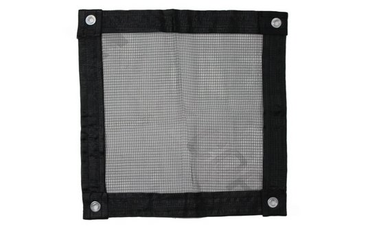 Installed leaf net cover on round pool