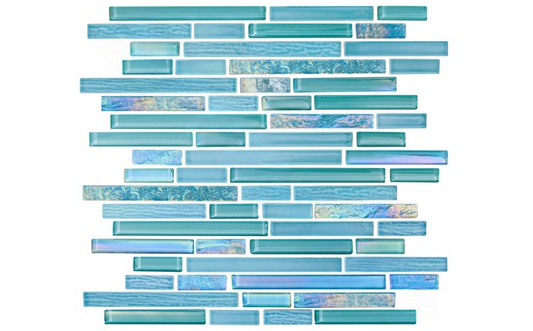 Close-up of South Seas Teal Mosaic Tile details