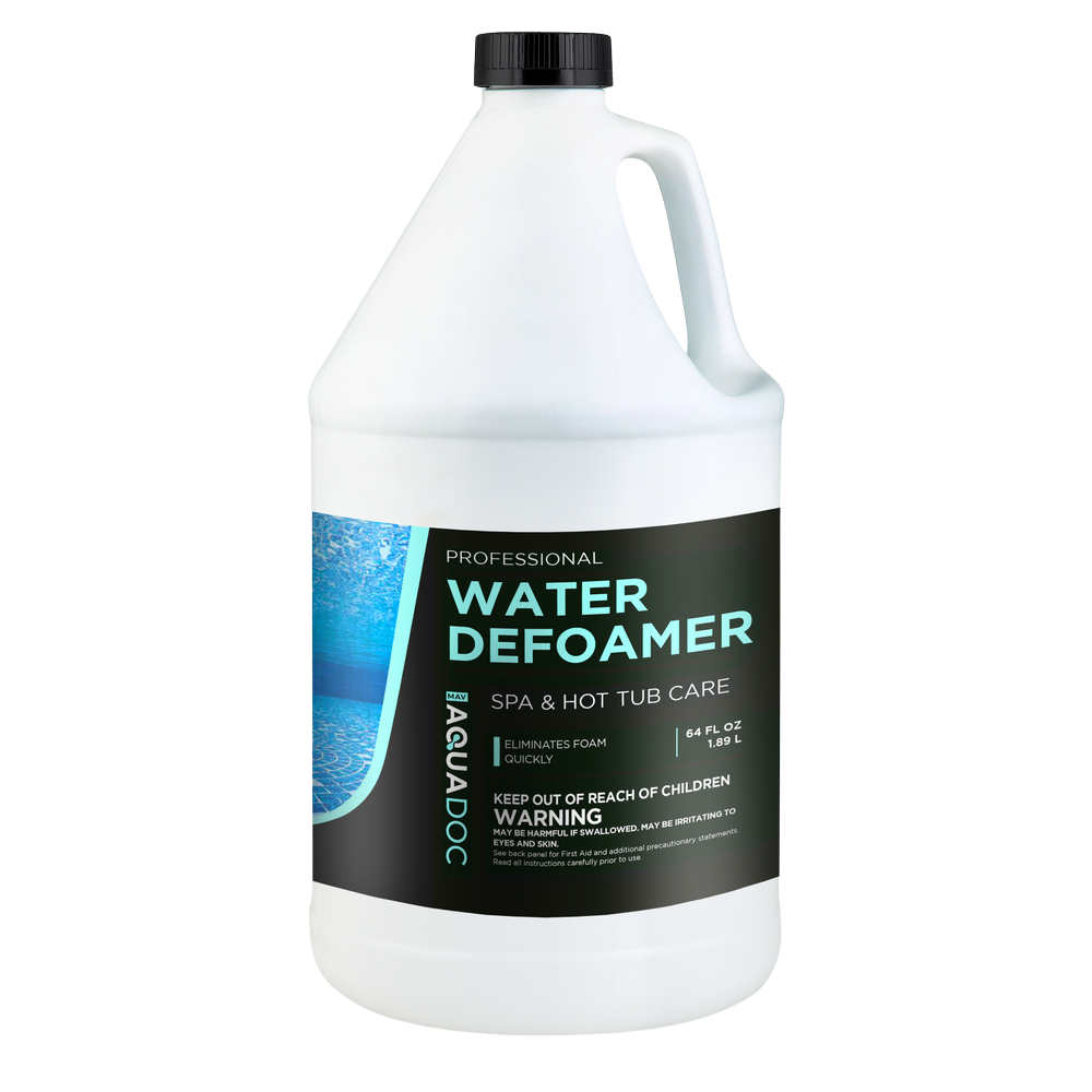 Gallon container of Aquadoc Water Defoamer on a white background