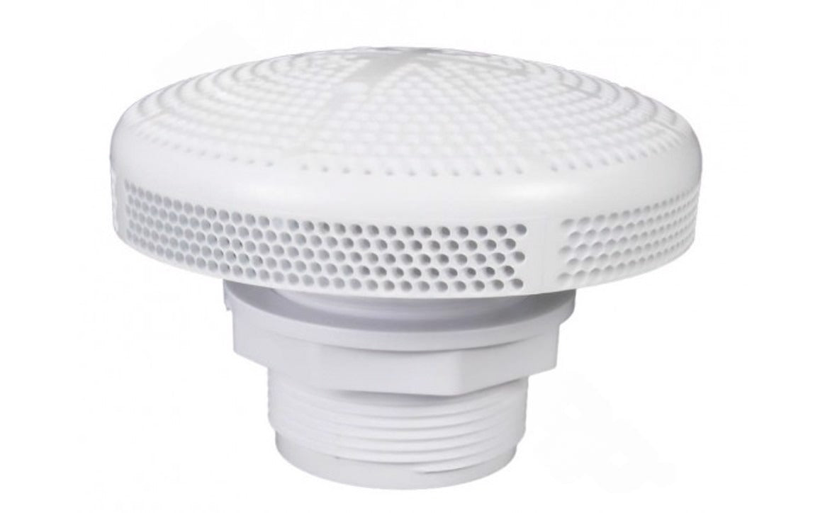 Super-Pro White Fiberglass Hi-Flo Suction Fitting front view