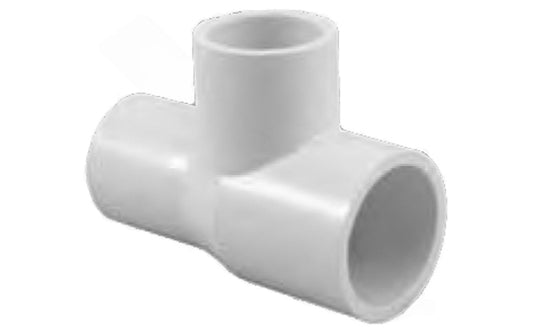 Front view of Super-Pro 1" socket x spigot x socket Venturi tee