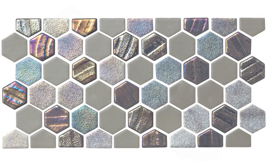 Full sheet of Starburst Smoke Gray border tile