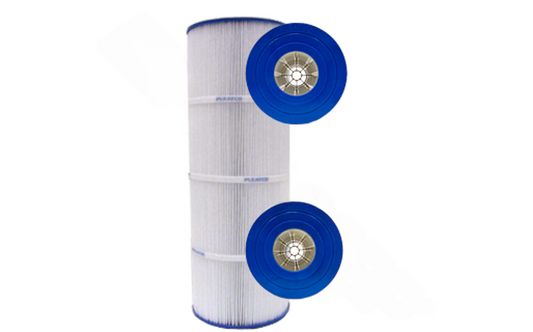 Super-Pro 7" Diameter 81 SqFt Pool Filter Cartridge with antimicrobial end caps.