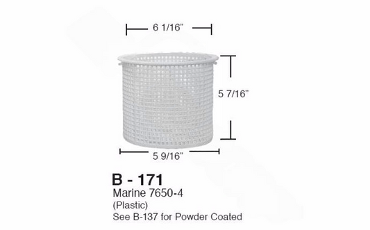 Super-Pro B-171 7650-4 Marine Plastic Basket for pump filtration