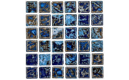 Full sheet of Volcano Light Blue glossy tile