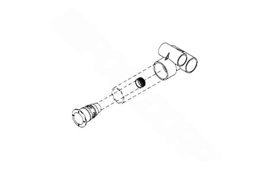 Waterway 210-3700 Poly Storm Gunite Jet Tee Body Assembly front view